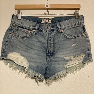 We The Free Distressed Jean Shorts by Free People